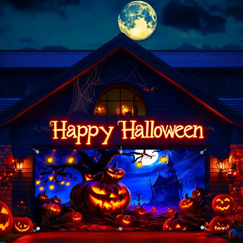 2D Flat, 1pc Large Gothic Halloween Banner