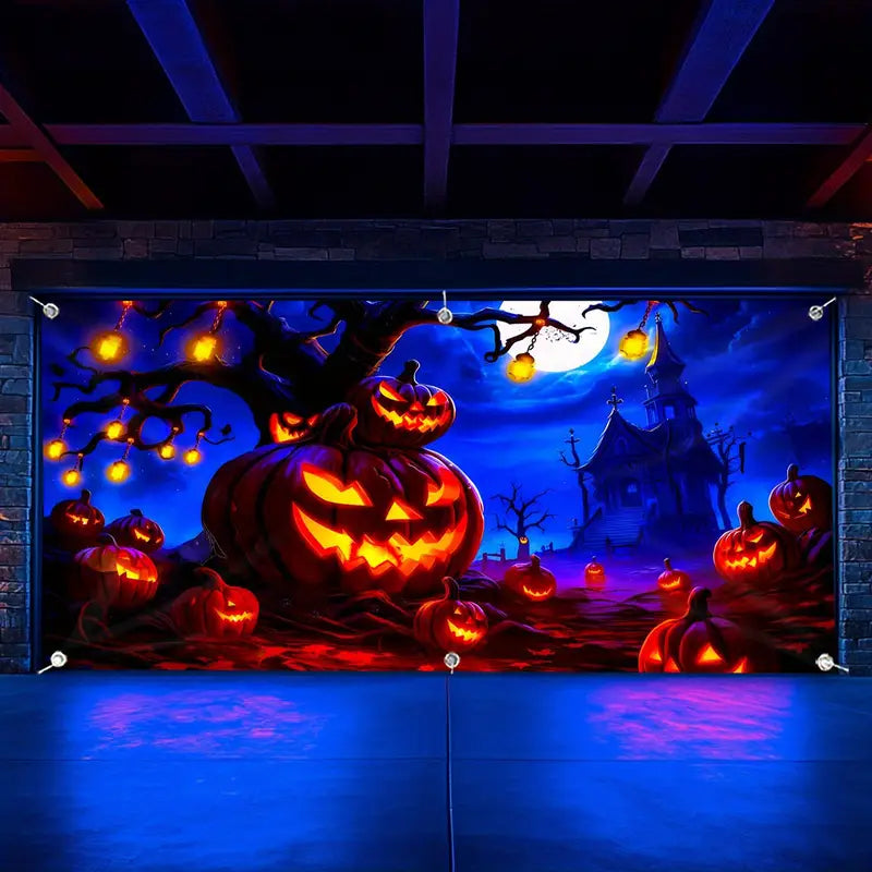 2D Flat, 1pc Large Gothic Halloween Banner