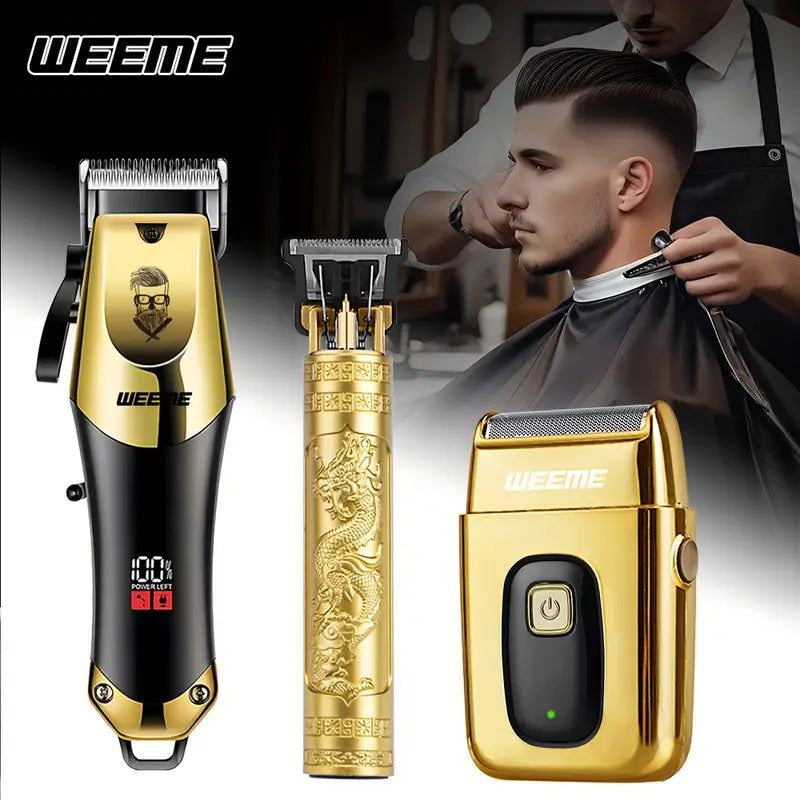 WEEME 3pcs Men's electric hairdresser set
