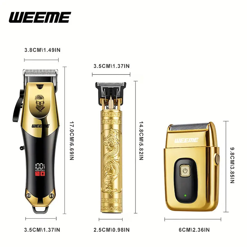 WEEME 3pcs Men's electric hairdresser set