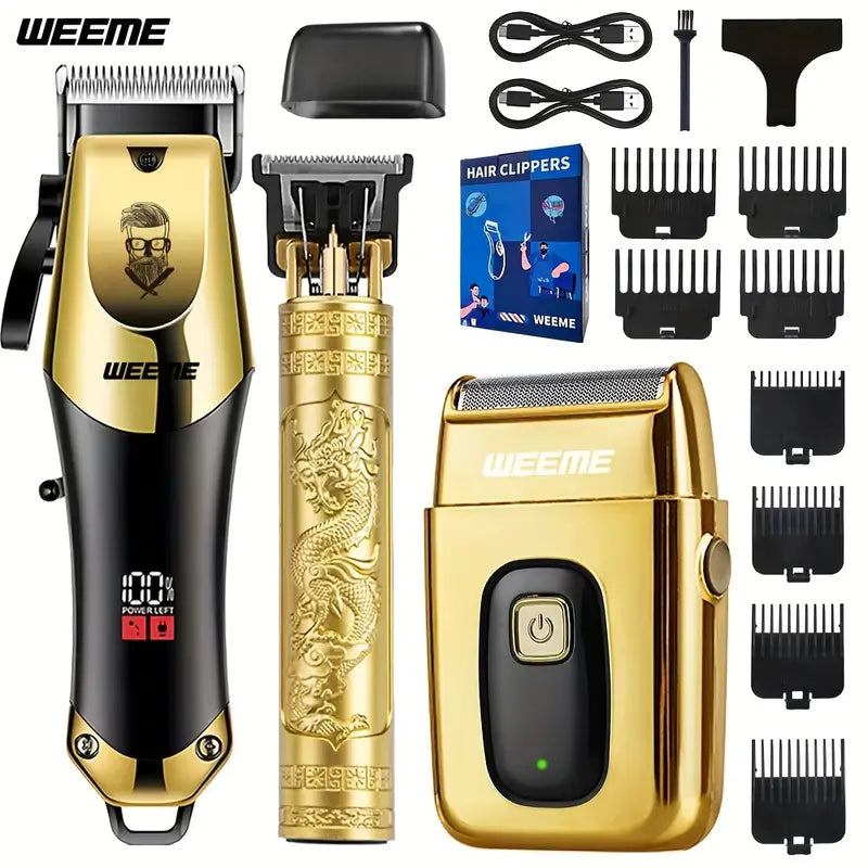 WEEME 3pcs Men's electric hairdresser set