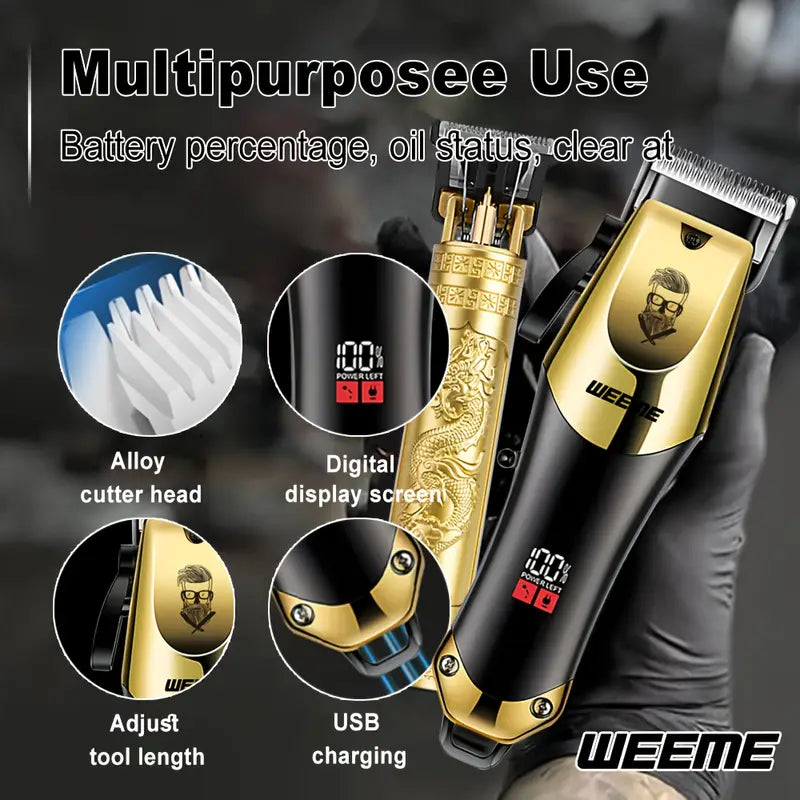 WEEME 3pcs Men's electric hairdresser set