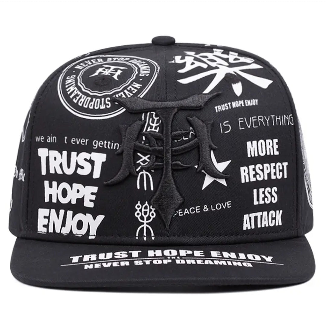 Gothic Cross Streetwear Hat for Men