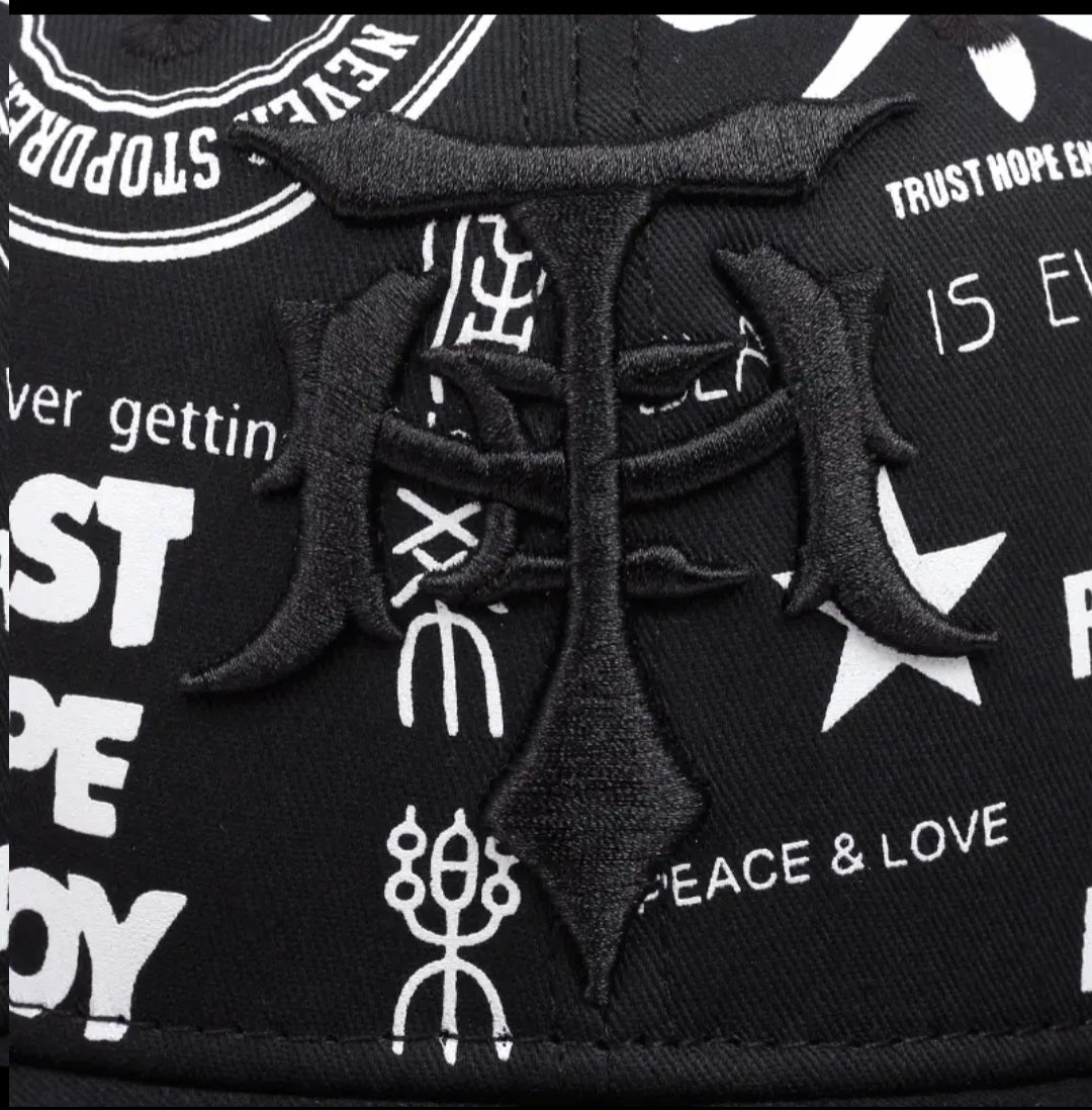 Gothic Cross Streetwear Hat for Men