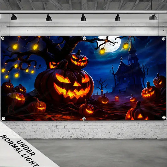 2D Flat, 1pc Large Gothic Halloween Banner