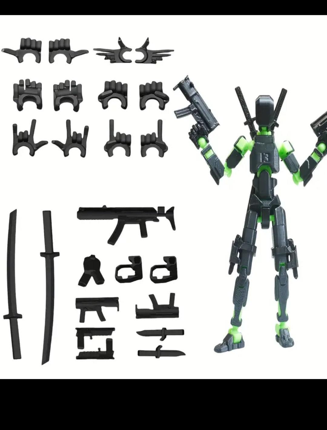 3D Printed 5.54-inch Multi-Jointed Action Figures Dummy13, Full Body Mechanical Movable Toy, Multiple Accessories, Hand Painted Figure, Desk Decoration, Creative Gifts