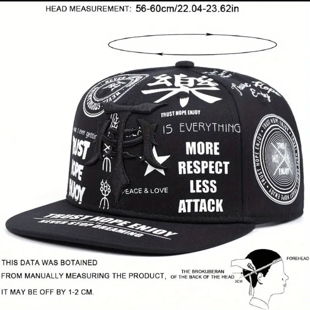Gothic Cross Streetwear Hat for Men
